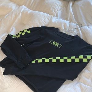 vans long sleeve cropped shirt